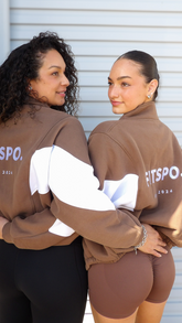 Retro cropped zip up jacket